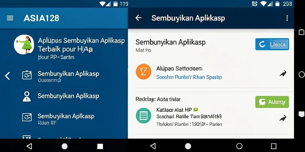 Antarmuka aplikasi ASIA128 yang sederhana dan fungsional.