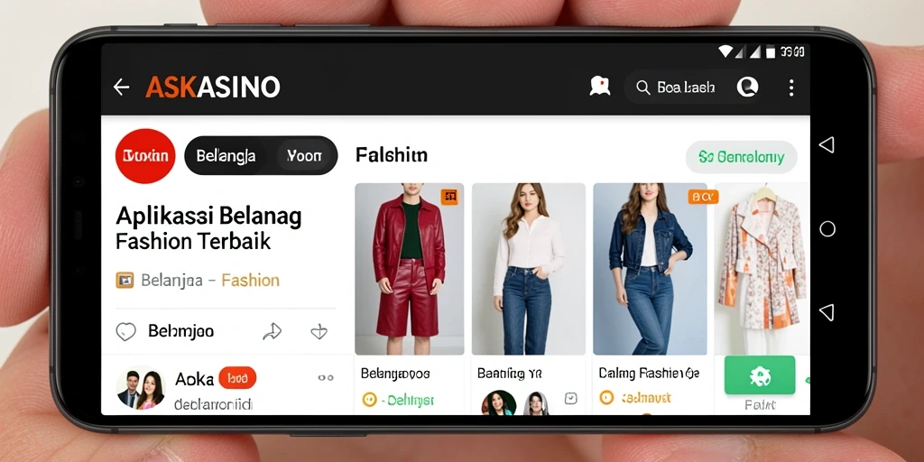 Tampilan antarmuka aplikasi ASKASINO yang modern dan stylish.