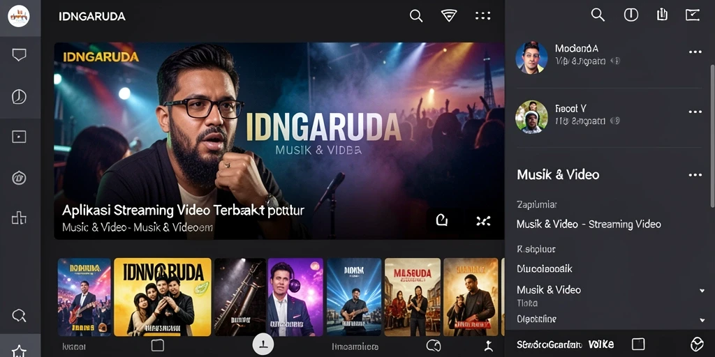 Tampilan antarmuka IDNGARUDA yang menarik untuk Streaming Video.