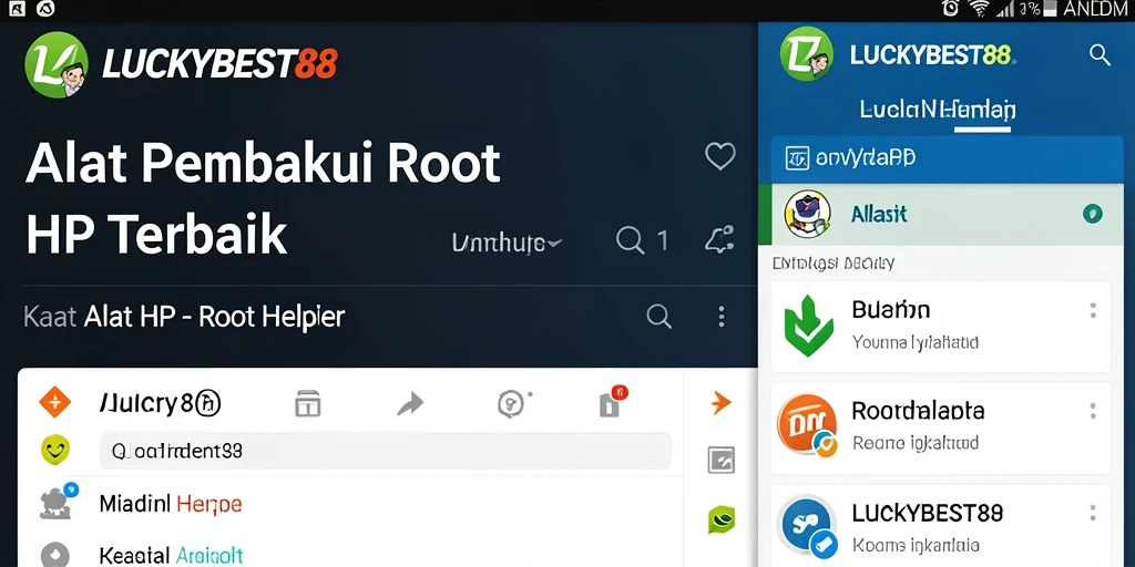 Tampilan antarmuka LUCKYBEST88 untuk proses rooting yang intuitif dan user-friendly.