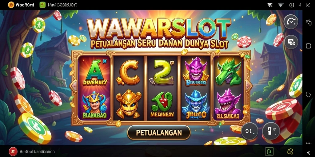 Antarmuka WAWARSLOT yang menarik dan penuh warna saat bermain.